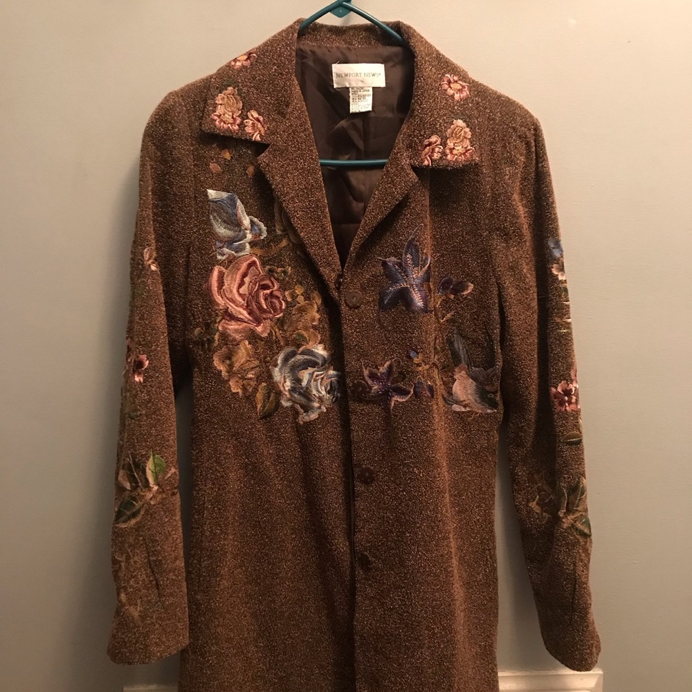 Vintage floral long jacket